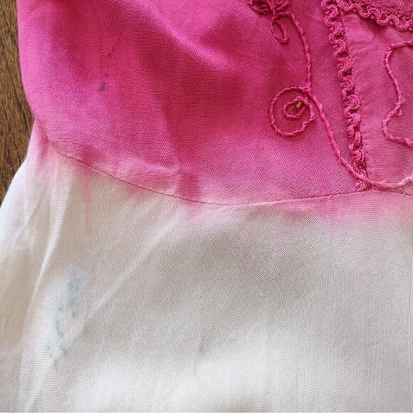 NWT Vintage L.S.I. Beaded Embroidered Tie Dye Corset Tank 2X Ombre Y2K Fairycore - Picture 11 of 11